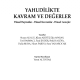 Yahudilikte Kavram ve Deerler